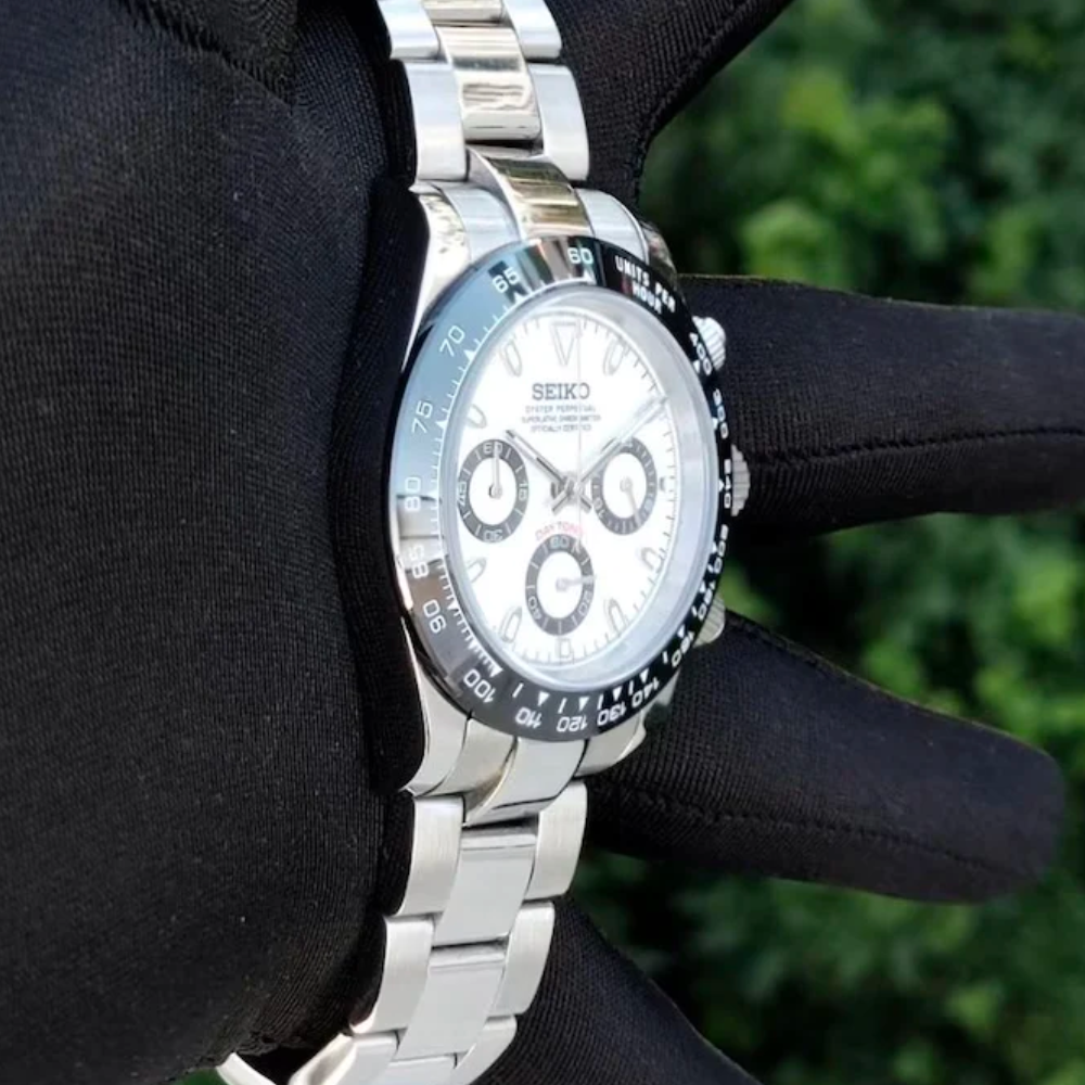 Seiko Mod Daytona Panda Dial Automatic Watch