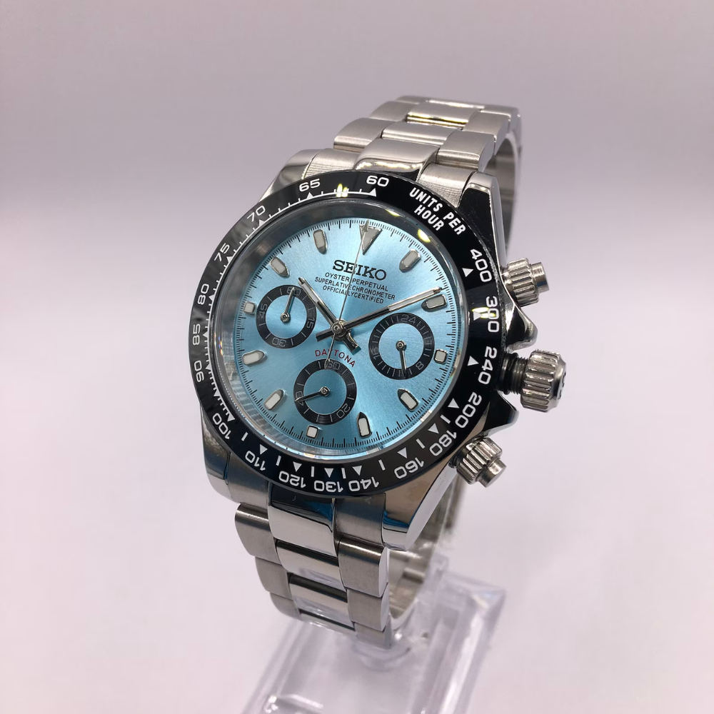 Seiko Mod Daytona Blue Dial Automatic Watch