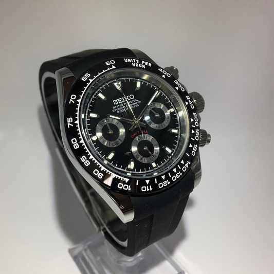 Seiko Mod Daytona Silicon Strap Automatic Watch